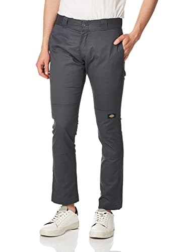 Dickies mens Skinny-straight Double Knee Work Pants, Charcoal, 36W x 30L US