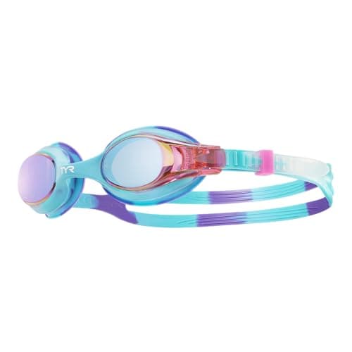 TYR Swimple Metallized Kids' Swim Goggles - Mirrored Swimming Goggles for Competitive Training and Recreation - Anti-Fog, UVA/UVB Protection, Watertight Seal