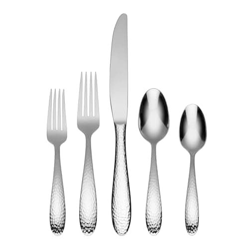 Oneida Reyna 20 Piece Set, Service for 4, 18/0 Stainless Steel, Silverware Set, Dishwasher Safe