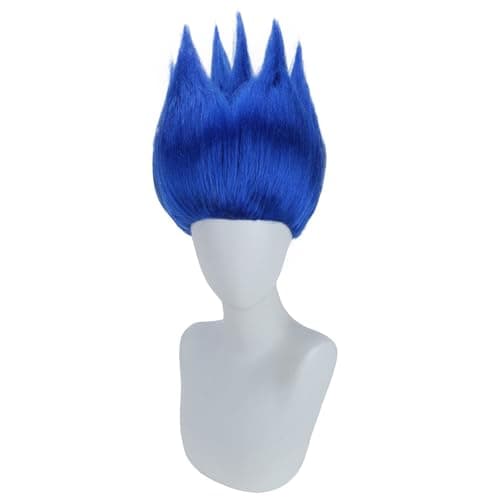 BERON Flame Shape Hair Wig Cosplay Costume Daily Party Halloween Wig(Dark Blue)