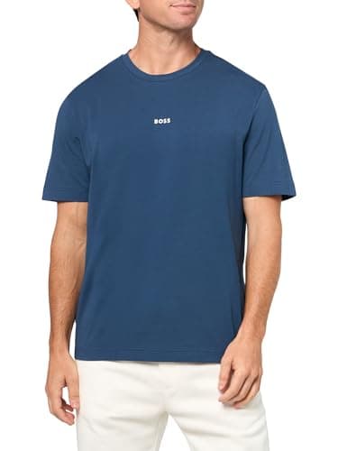 BOSS, Small Chest Logo Regular Fit Cotton T-Shirt, Pacific Blue, S