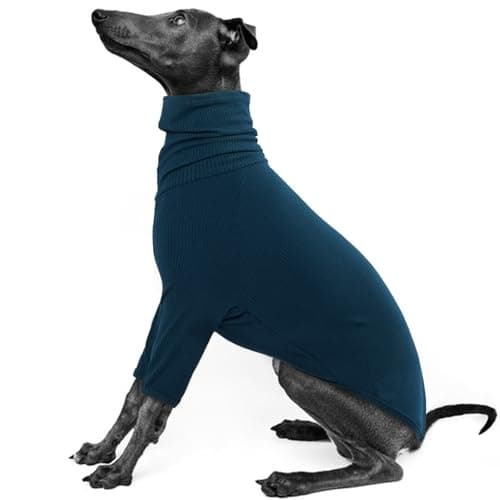 IECOii Dog Sweaters for Small Dogs Girl Boy, Turtleneck Greyhound Sweater, Pullover Whippet Swearshirts, Lightweight and Cozy Italian Greyhound Jumpsuit, Classic Spring Autumn Dog Fleece Vest, Small