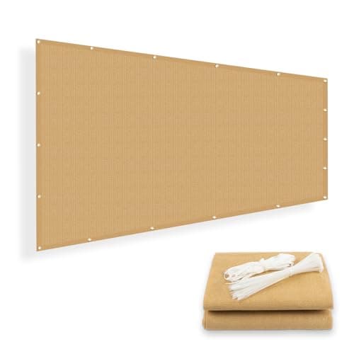 SUNNY GUARD 90% Sun Shade Cloth 6'x6' Shade Cover Tarp, Sand