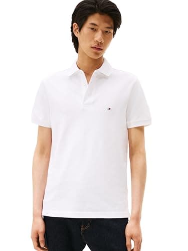 Tommy Hilfiger Men's 1985 Slim Short Sleeve Polo White