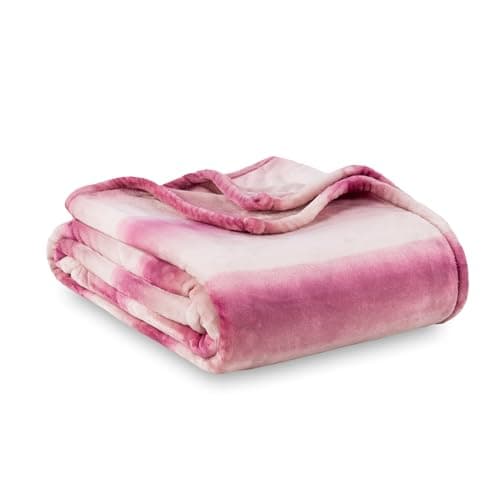 Berkshire Blanket-Classic Heavyweight Soft Printed VelvetLoft® Plush Throw Blanket, Cozy and Fuzzy, Purple Pitch, 50in x 70in