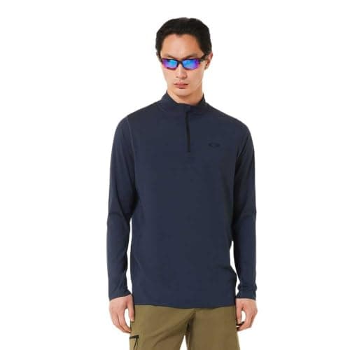 Oakley Mens Gravity Range Quarter Zip, Abyss Heather, Large