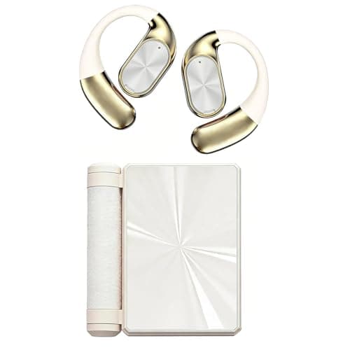 True Open Ear Earbuds,Ergonomic Fit Open Ear Wireless Earbuds,High-Fidelity Sound,Bluetooth 6.0 Wireless Earphones,IPX5 Waterproof Sweatproof ,60H Playtime for Sports Fitness Travel Workouts(Skin)