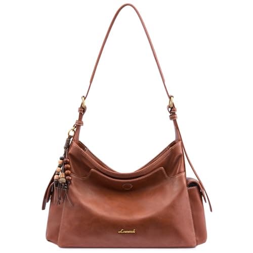 LOVEVOOK Hobo Purses for Women,Soft Faux Leather Crossbody Purse with Tassel Charms,Women's Shoulder Handbags for Daily