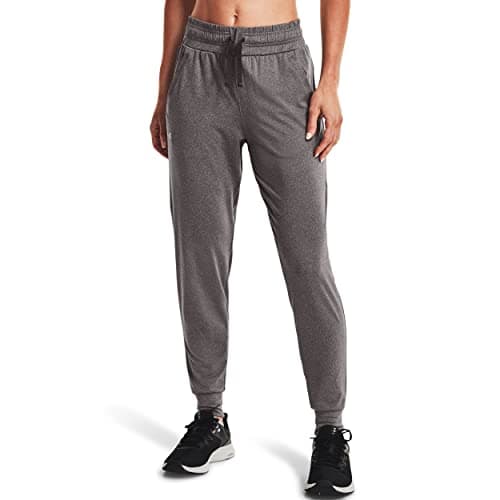 Under Armour Womens HeatGear Armour Pants, Charcoal Light Heather (019)/White, X-Small