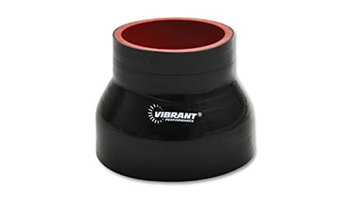 Vibrant Performance 2837 Silicone Straight Transition Connector, Black, 4" x 4-1/2"