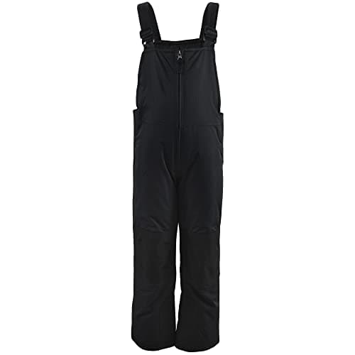Hudson Baby Unisex Snow Bib Overalls, Black, 12-18 Months