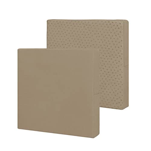 Easy-Going Waterproof Patio Cushion Covers 20x18x4 inch 2 Pack Replacement Non-Slip Outdoor Seat Cushion Slipcover with Zipper. Camel
