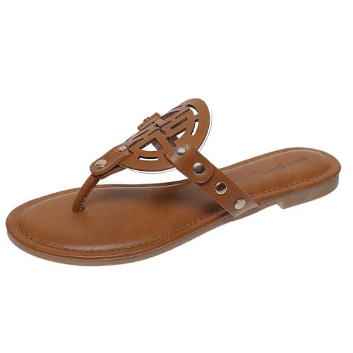 Pierre Dumas Women's Limit-20 Thong Flip Flop Sandal (New Tan Storm, 11)