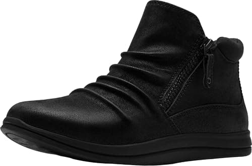 Clarks Women's Breeze Path CloudSteppers Ankle Boots, Black Textile, 7