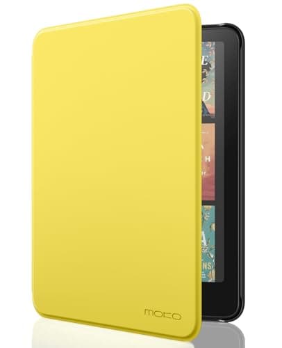 MoKo Case for All-new 7" Kindle Paperwhite(12th Generation-2024) and Kindle Colorsoft Signature Edition 2024, Lightweight Shell Cover with Auto Wake/Sleep for Kindle Paperwhite 2024, Light Yellow
