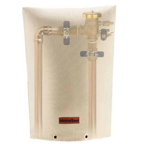 Homiton Backflow Preventer Insulation Cover (5°F) 5 Layer 14" W x 19" H Sprinkler Valve Cover Insulated Well Pump Backflow Pouch for Winter Freeze Protection (Beige, 14''W x 19''H)