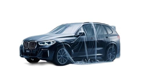 2 Packs Disposable Car Covers Waterproof Dust Protection for Vehicles, Fits Most Sedans, SUV, S(10-18 ft) - Transparent Plastic Car Covers for Travel, Storage, Outdoor Parking Gift Storage Backpack
