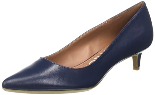 Calvin Klein Gabrianna Pump - Heels for Women - Wrapped Kitten Heel - Lightly Padded - Secured Insole Navy 11 M