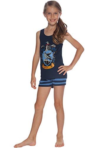Harry Potter Ravenclaw House Crest Cotton Tank Short Pajama 2pc Set, Ravenclaw, 14