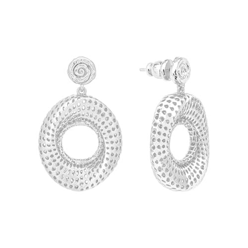18K Gold Hoop Earrings for Women Silver