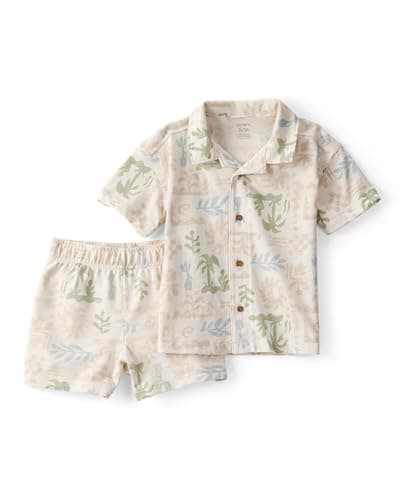 Carter's Boy 2-Piece Short Set, Cream, 2T