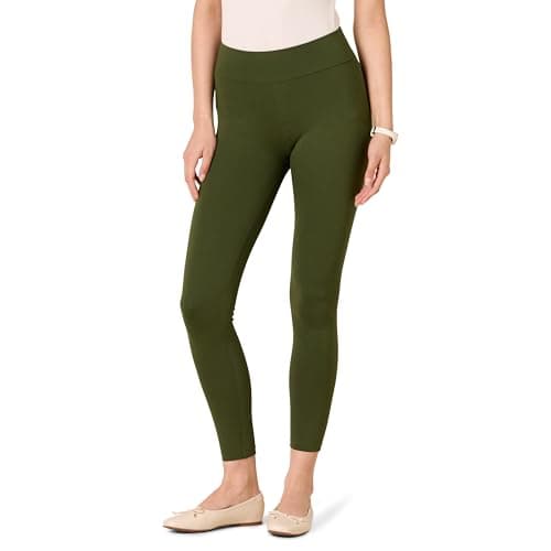 Amazon Essentials Women's Ponte Legging, Skinny Fit, Stretchy (Available in Plus Size), Dark Olive, X-Large