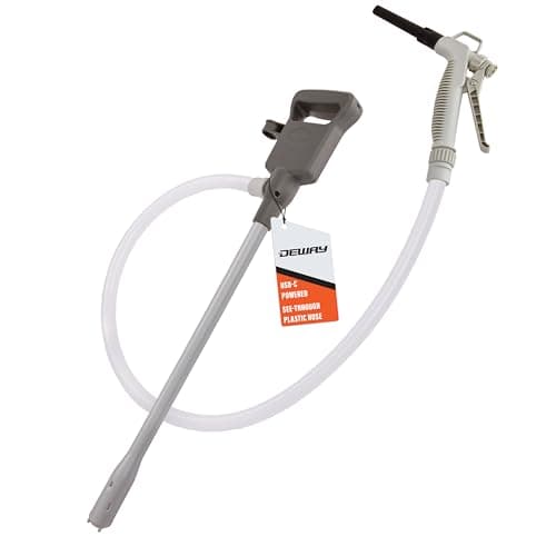 Deway Fuel Transfer Pump, Adjustable Flow Nozzle, 3.8 GPM, 51in Hose