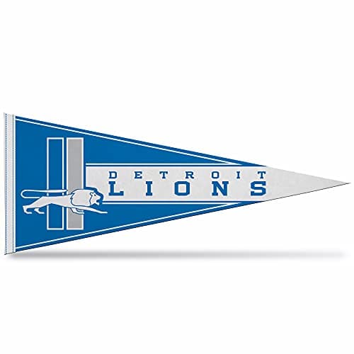 Rico Industries NFL Football Detroit Lions Retro 12" x 30" Felt Wall Décor Pennant - Great for Home/Bed Room/Man Cave Décor
