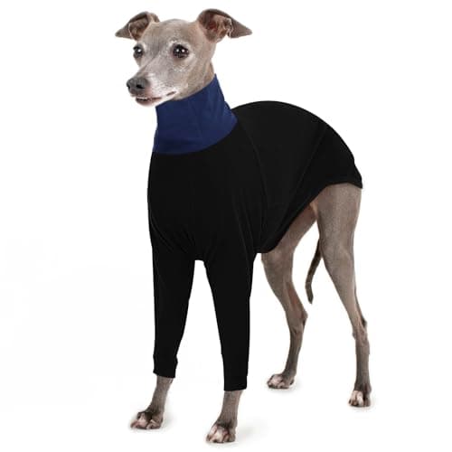 IECOii Greyhound Sweater Turtleneck Dog Sweater for Greyhound Warm Greyhound Sweater Fleece for Spring Fall Winter Extra Cozy Greyhound Pajamas Two-Leg Jumpsuit Long Sleeve Sweatshirt Small