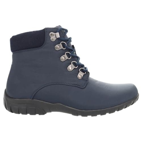 Propét Women's Dani Ankle Lace Water Repellent Boots, Navy, 11 Narrow US