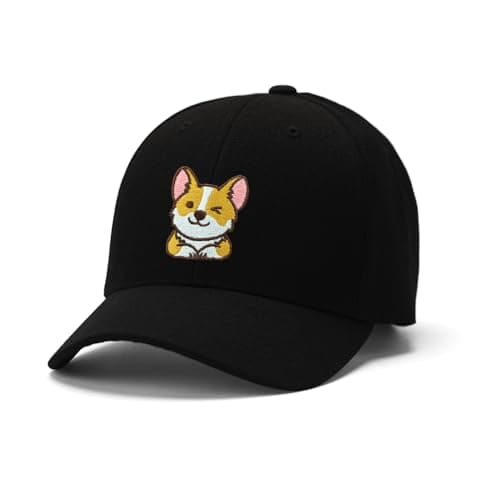 famliihw Dog Baseball Cap for Men Women Embroidered Baseball Hat Adjustable Black Trucker Hat