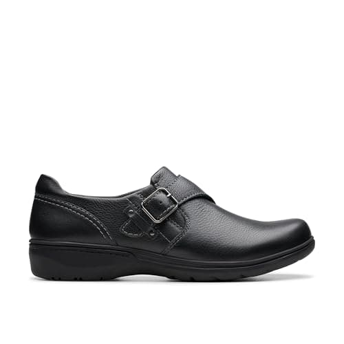 Clarks Collection Women's Carleigh Jazz Loafer, Black Leather, 11 Wide US