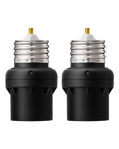 DEWENWILS Light Sensor Socket, Dusk to Dawn Light Socket Adapter, 360° Sensor Rotation, E26/E27 Light Bulb Sockets for Porch Light, Wall Light, Compatible with LED/INC/CFL/Halogen Bulbs, 2 Pack