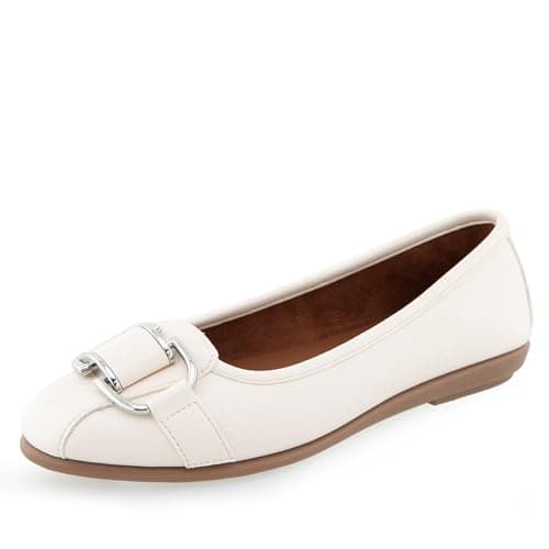 Aerosoles, Women, Bentley, Eggnog PU Leather, 6-Wide,