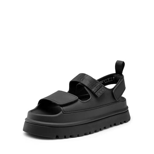 DREAM PAIRS Platform Sandals for Women Chunky Open Toe Dress Walking Comfortable Flat Sandals for Summer,Size 6,Black,DWUMPS2511