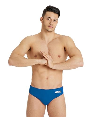 ARENA Men’s Water Polo Swim Brief Training and Game Bathing Swimsuit Water Sports Pool Accessories for Players, Royal/White, US Size 40