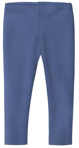 Made in USA Little Girls' Cotton Cropped Capri Legging for Summer for Play and School SPD for Sensitive Skin Sensory Friendly, Leggings Denim Blue 2T