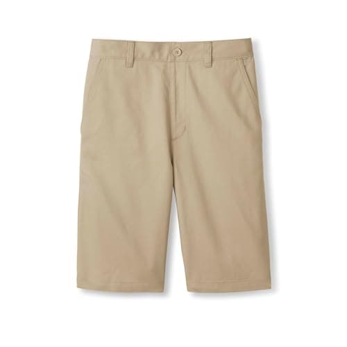 French Toast Boys' Pull-On Twill Chino Shorts, Khaki, 14
