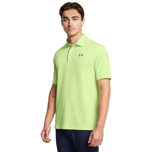 Under Armour Men's Tech Golf Polo, (304) Morph Green / / Pitch Gray, Small