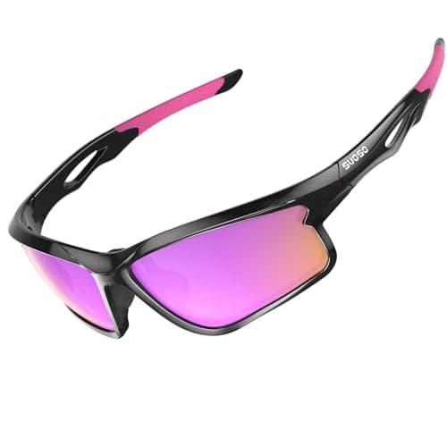 suoso Sports Polarized Sunglasses for Men: TR90 UV400 Protection Sun Glasses Squash Goggles Wrap Around Goggles for Drving