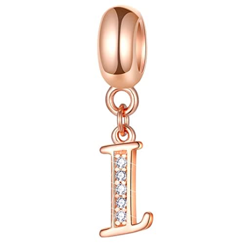 Letter I Charms Alphabet Word Beads – fit Pandora Style Open Bangle