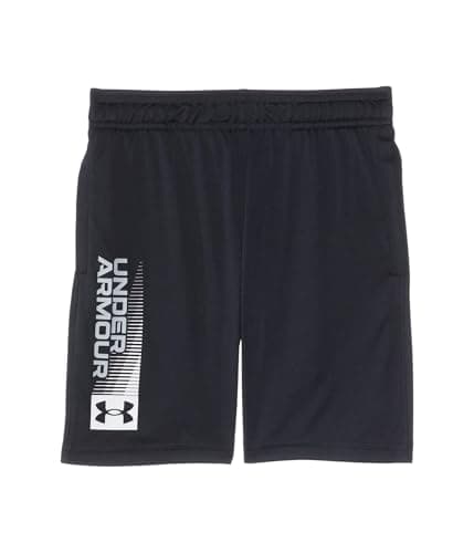 Under Armour Boys Tech Wordmark Shorts, (003) Black/Mod Gray/White, Small