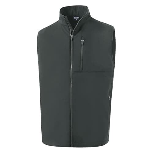 M MAELREG Golf Vest for Men Windproof Travel Zip Up Sleeveless Jacket Winter Warm Softshell Mens Vests Outerwear
