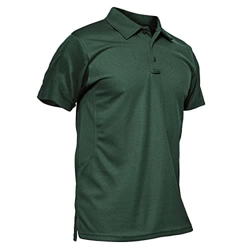 MAGCOMSEN Short Sleeve Polo Shirts for Men Golf Polo Shirts Casual Shirts Quick Dry Performance Shirts Dark Green S