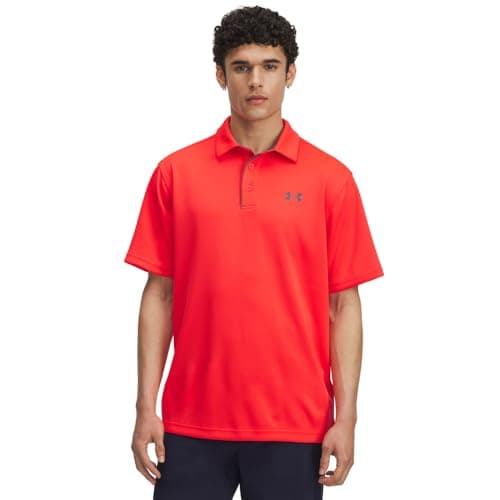 Under Armour Men's Tech Polo, Racer Red/Pitch Gray 4X-Large