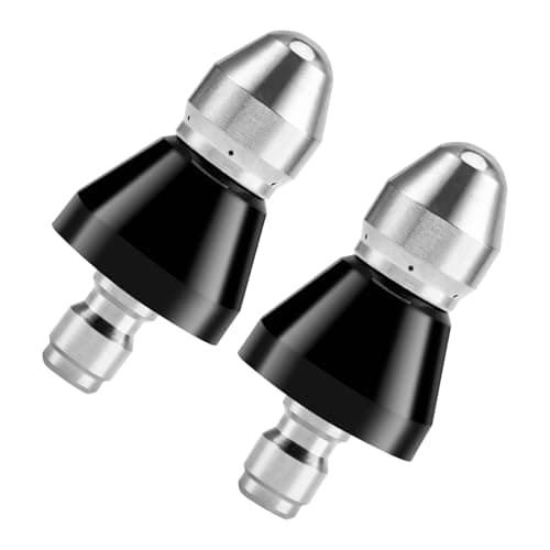 GALELEOPARD 1/4" Sewer Jetter Nozzle for Pressure Washer, 5000 PSI, 2 Pack