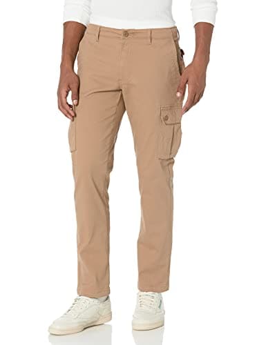Amazon Essentials Men's Slim-Fit Stretch Cargo Pant (Available in Big & Tall), Dark Khaki Brown, 29W x 28L