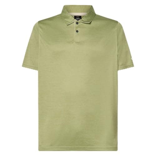 Oakley Mens Aero Hydrolix Polo Shirt, Sage/Light Green Heather, X-Large