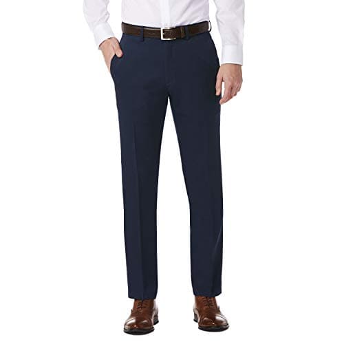 Kenneth Cole REACTION mens Urban Heather Slim Fit Flat Front dress pants, Blue, 36W x 34L US