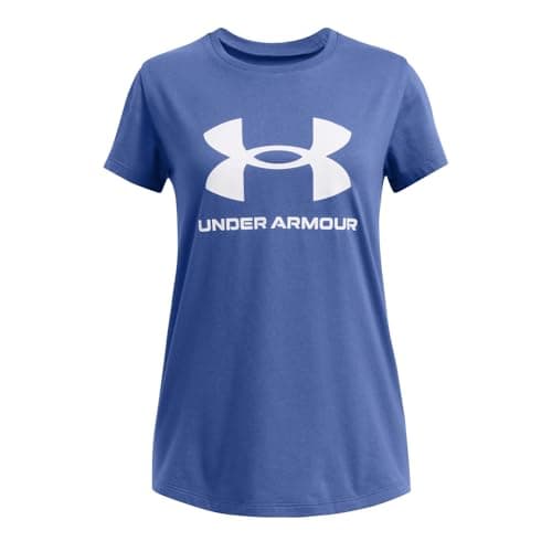 Under Armour Girls' Live Sportstyle Graphic Short-Sleeve T-Shirt, (432) Tech Blue / / White, X-Small